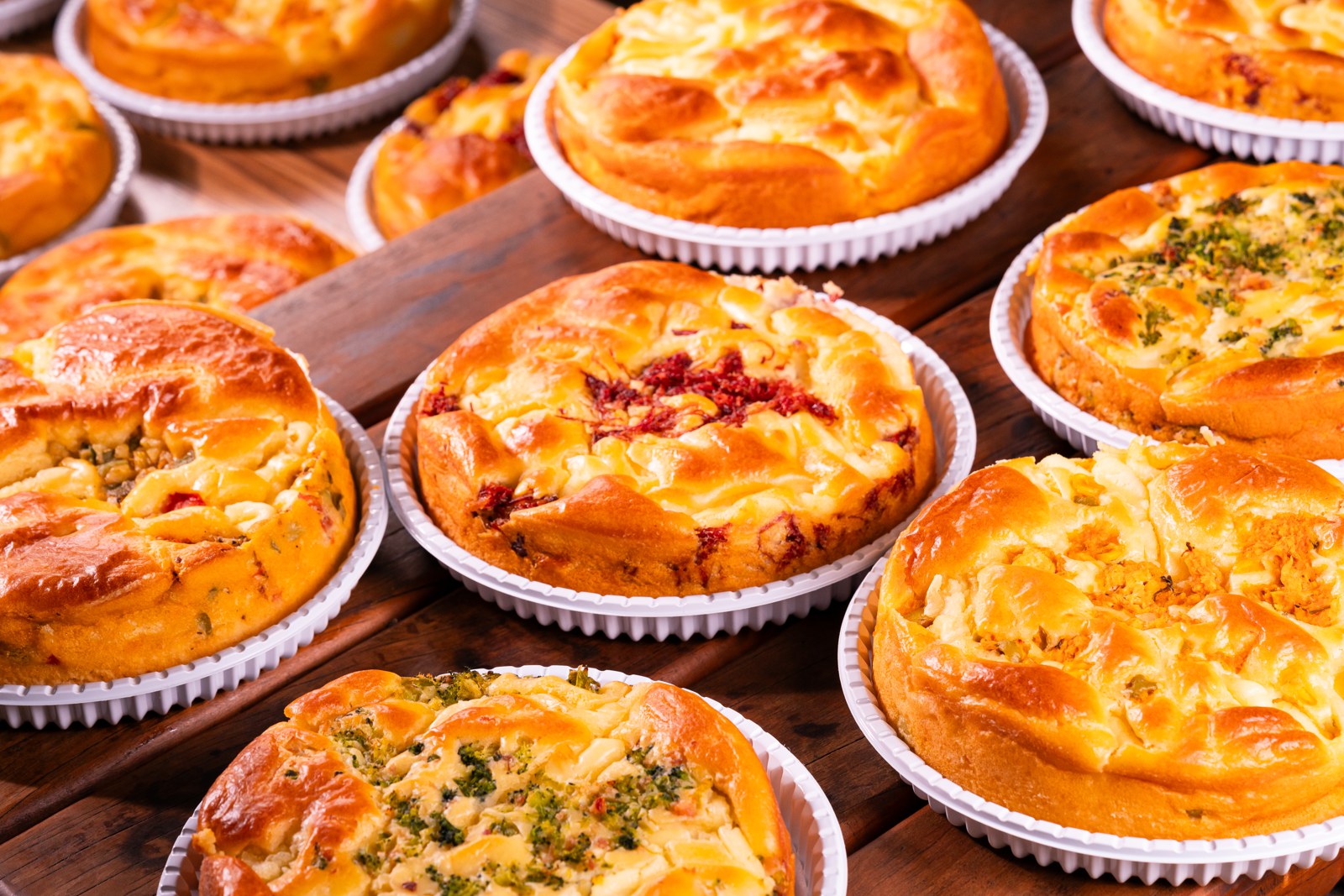Seleção de tortas salgadas da Le Bolê